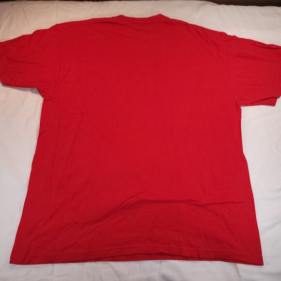 Texas Rangers Majestic Casual Graphic Baseball T Shirt Mens Size XL Red - Picture 9 of 9